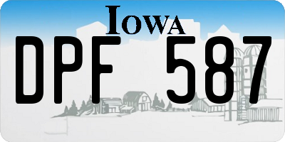IA license plate DPF587