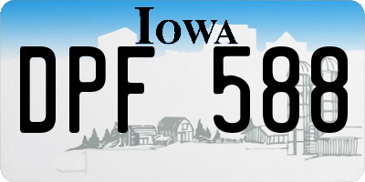 IA license plate DPF588
