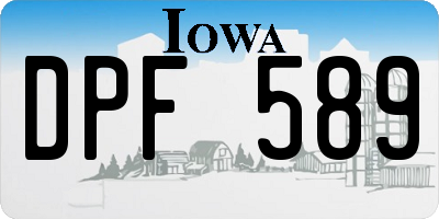 IA license plate DPF589