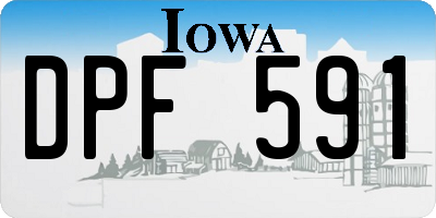 IA license plate DPF591