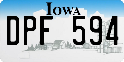 IA license plate DPF594