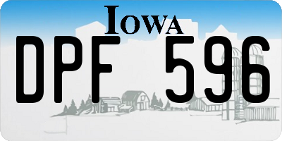 IA license plate DPF596