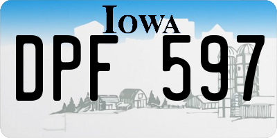 IA license plate DPF597