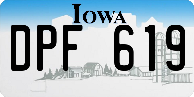 IA license plate DPF619