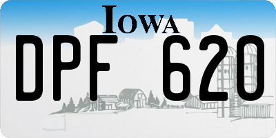 IA license plate DPF620