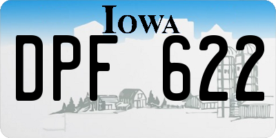 IA license plate DPF622