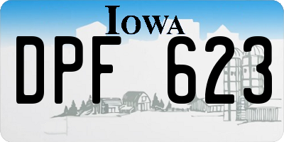 IA license plate DPF623