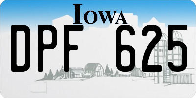 IA license plate DPF625
