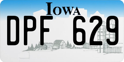 IA license plate DPF629