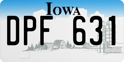IA license plate DPF631