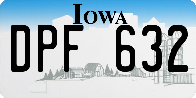 IA license plate DPF632