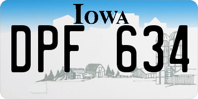 IA license plate DPF634