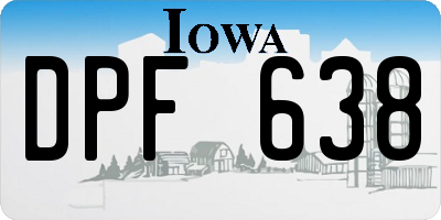 IA license plate DPF638
