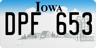 IA license plate DPF653