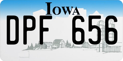 IA license plate DPF656