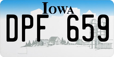 IA license plate DPF659