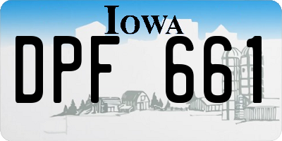 IA license plate DPF661