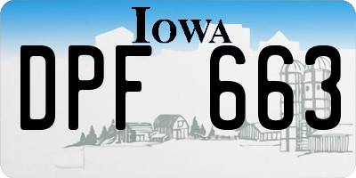 IA license plate DPF663