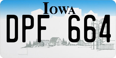 IA license plate DPF664