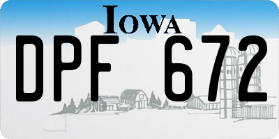 IA license plate DPF672