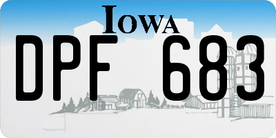 IA license plate DPF683