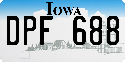 IA license plate DPF688