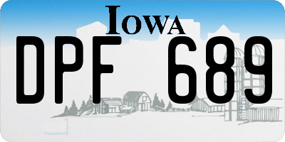 IA license plate DPF689