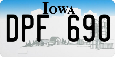 IA license plate DPF690