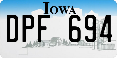 IA license plate DPF694