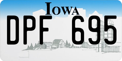 IA license plate DPF695