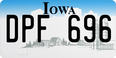IA license plate DPF696