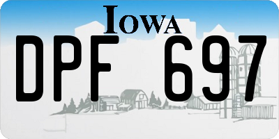IA license plate DPF697