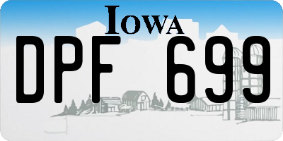 IA license plate DPF699