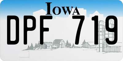 IA license plate DPF719