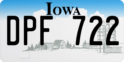 IA license plate DPF722
