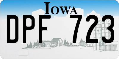 IA license plate DPF723