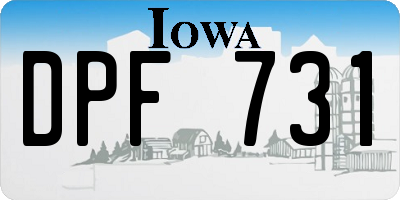 IA license plate DPF731