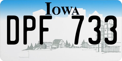 IA license plate DPF733