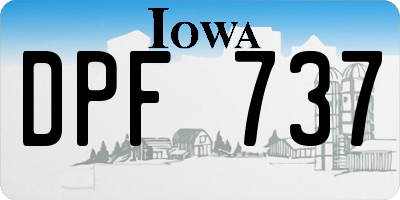 IA license plate DPF737