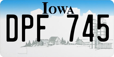 IA license plate DPF745