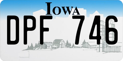 IA license plate DPF746