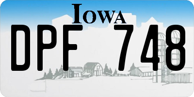 IA license plate DPF748
