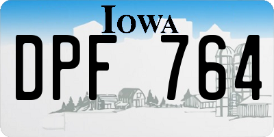 IA license plate DPF764