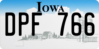 IA license plate DPF766