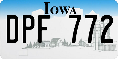 IA license plate DPF772