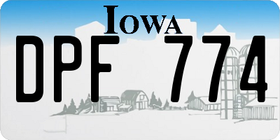 IA license plate DPF774