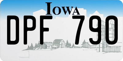 IA license plate DPF790