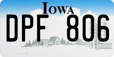 IA license plate DPF806