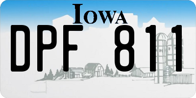 IA license plate DPF811