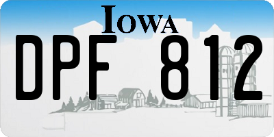 IA license plate DPF812